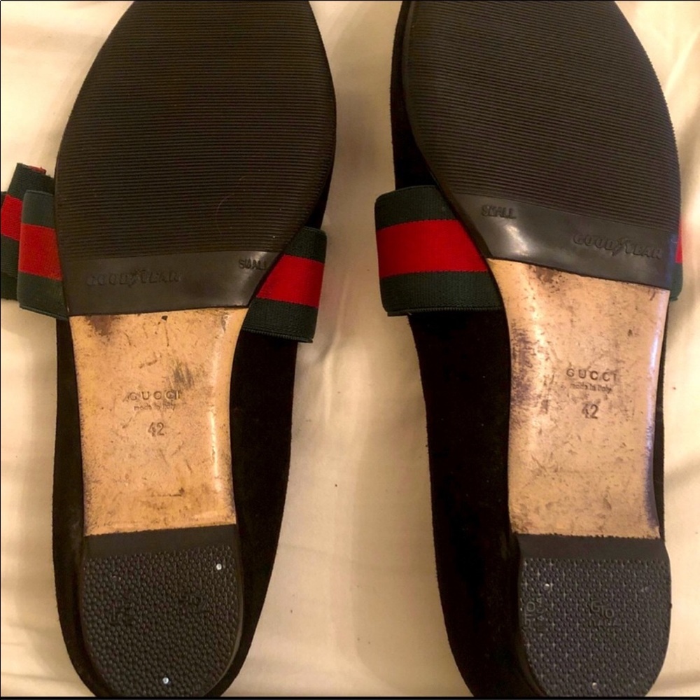 100% Authentic Gucci Web Bow Flat - image 8